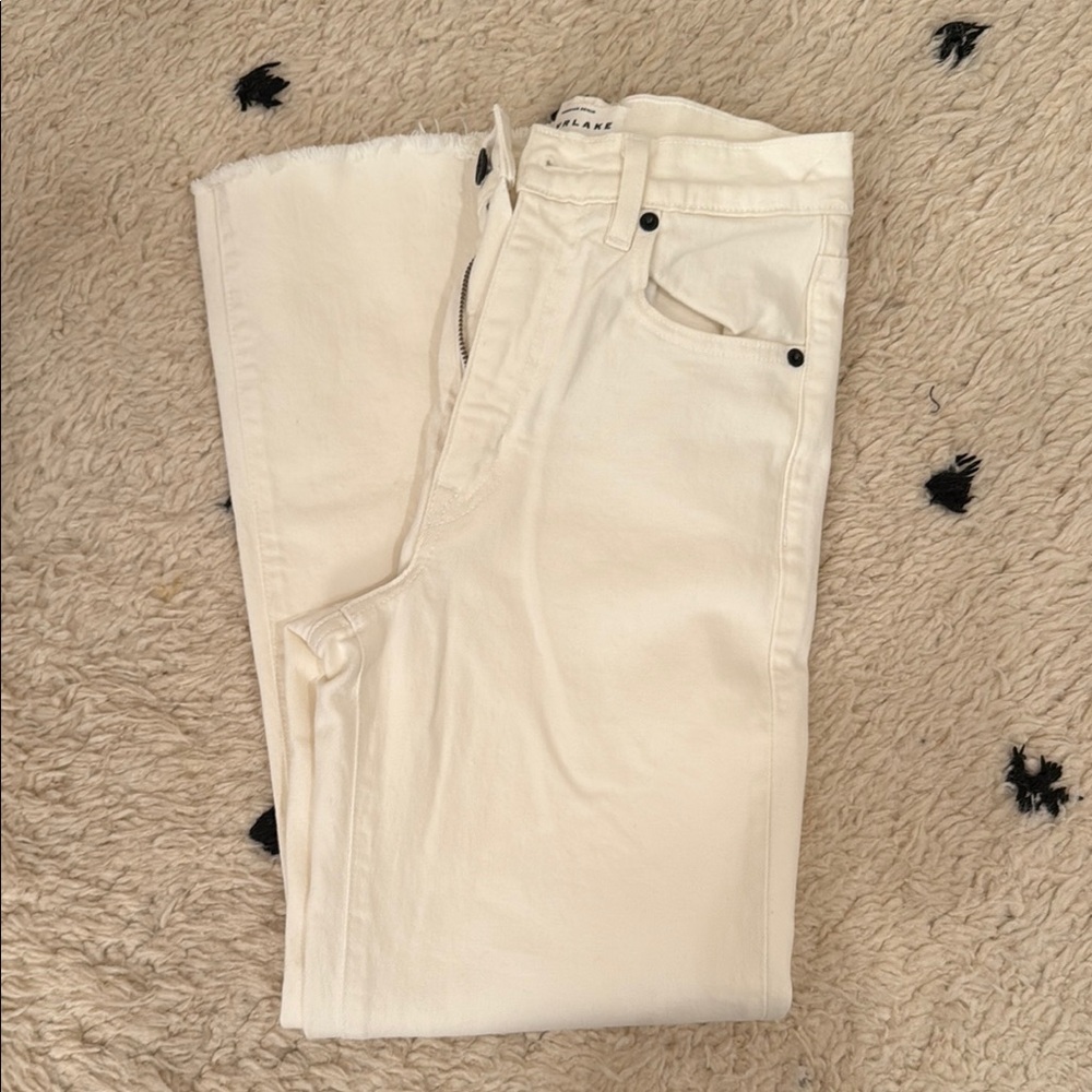 SLVRLAKE Grace Crop white denim size 24 NWOT